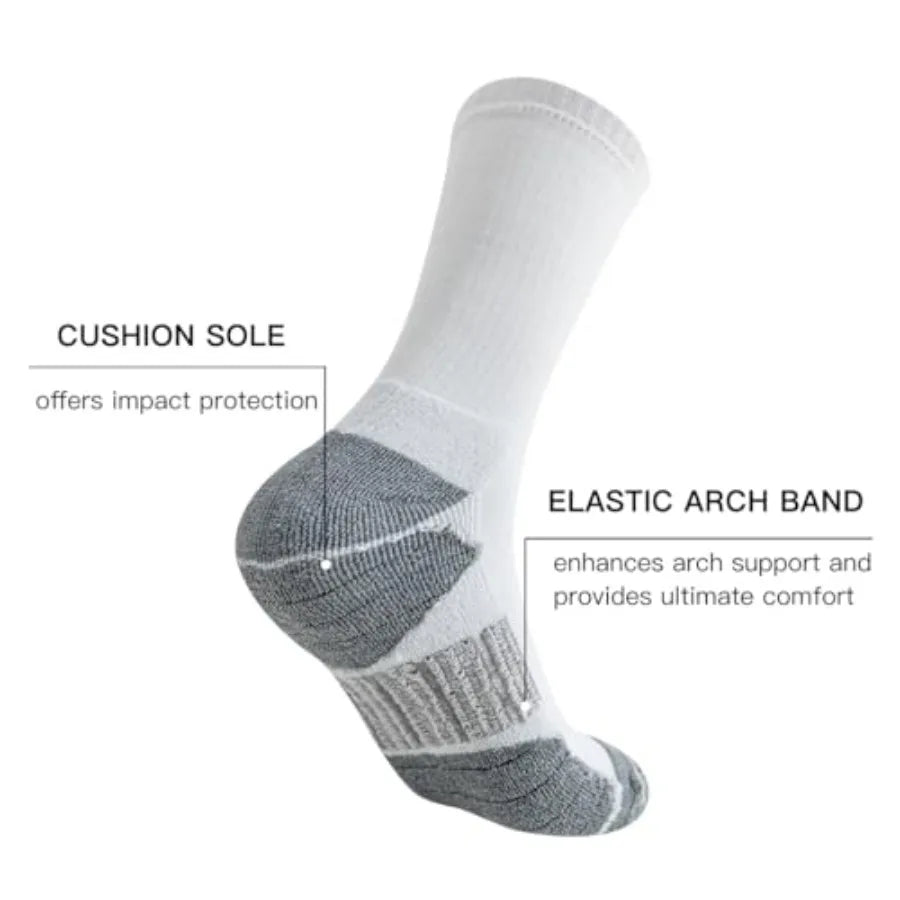 8 Pairs Mens Athletic Crew Socks