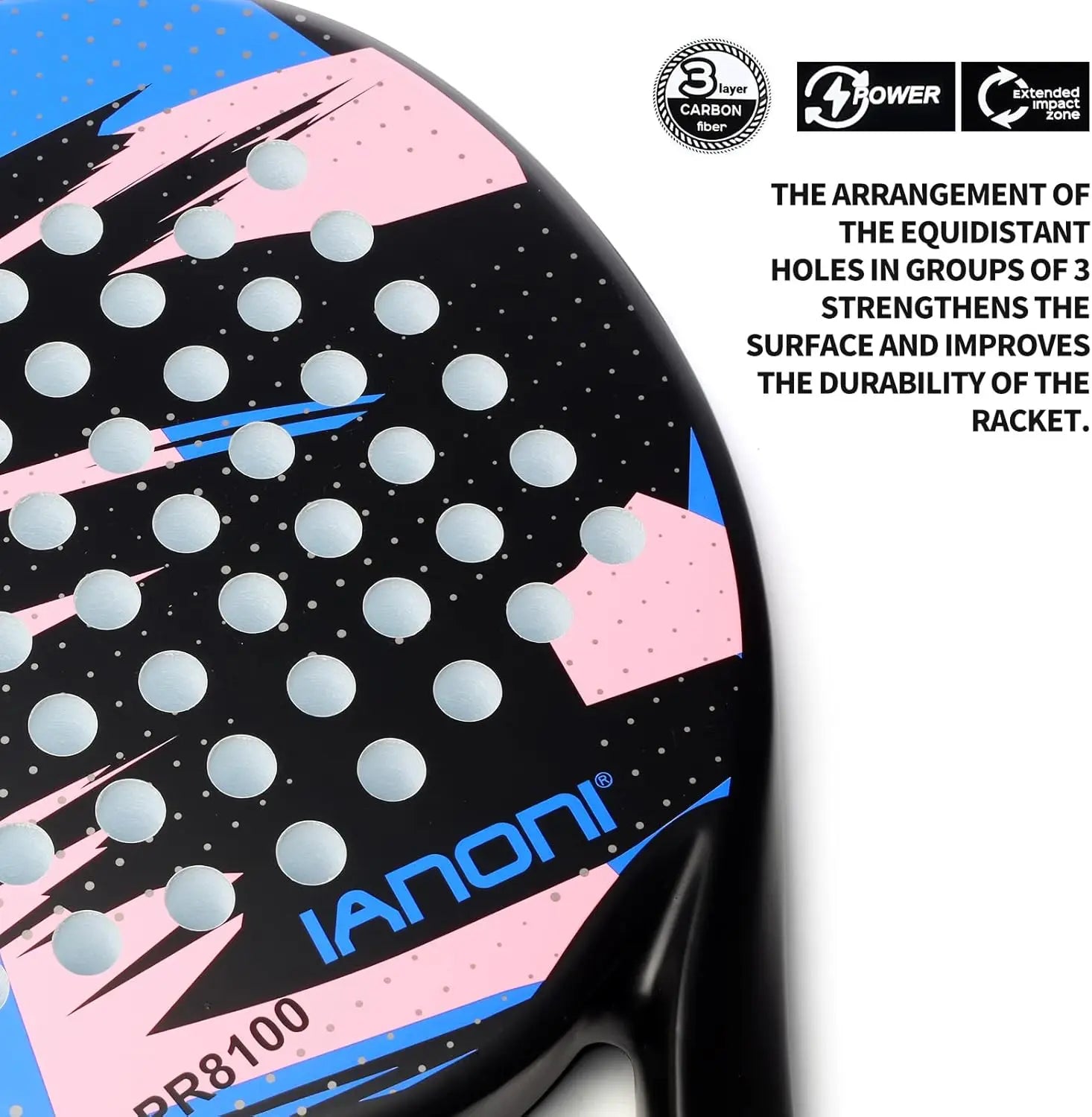 Padel Racket Carbon Fiber Surface