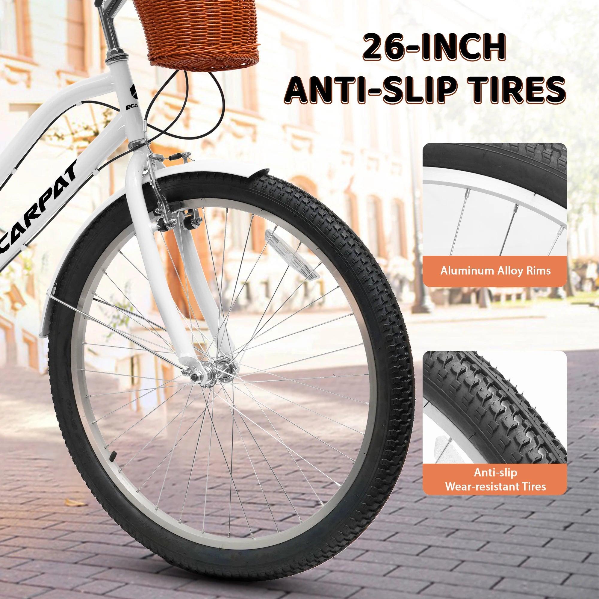 26 Inch Beach Cruiser Bike for Women