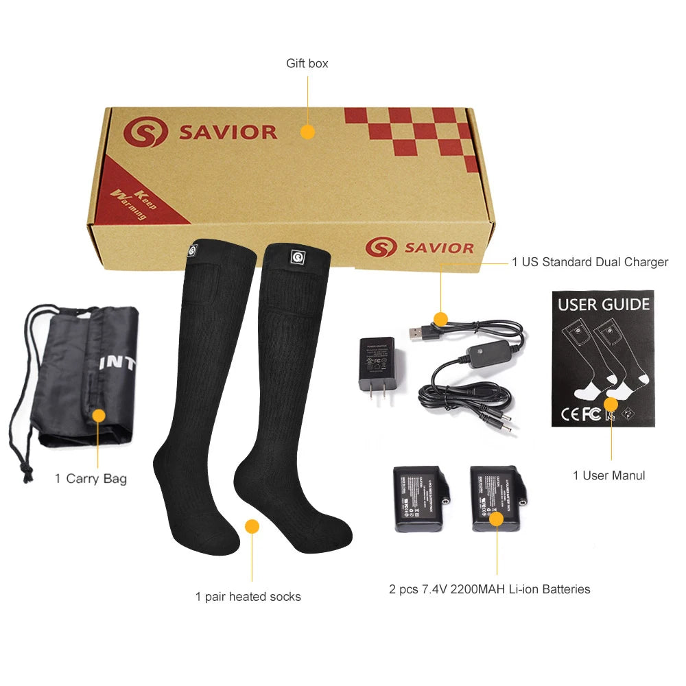 Heated Winter Thermal Socks Rechargeable