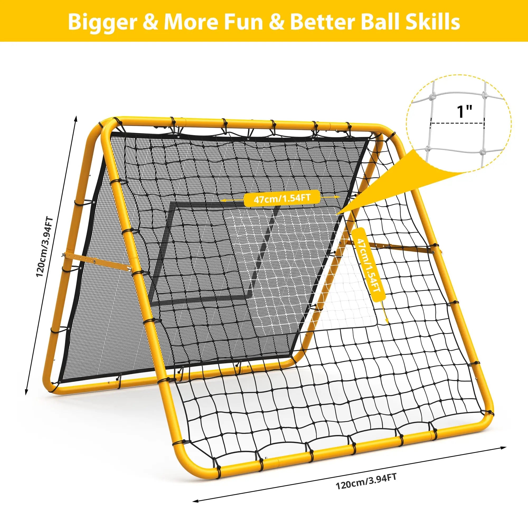 4x4 Ft Adjustable Multi-Sport Rebounder Net