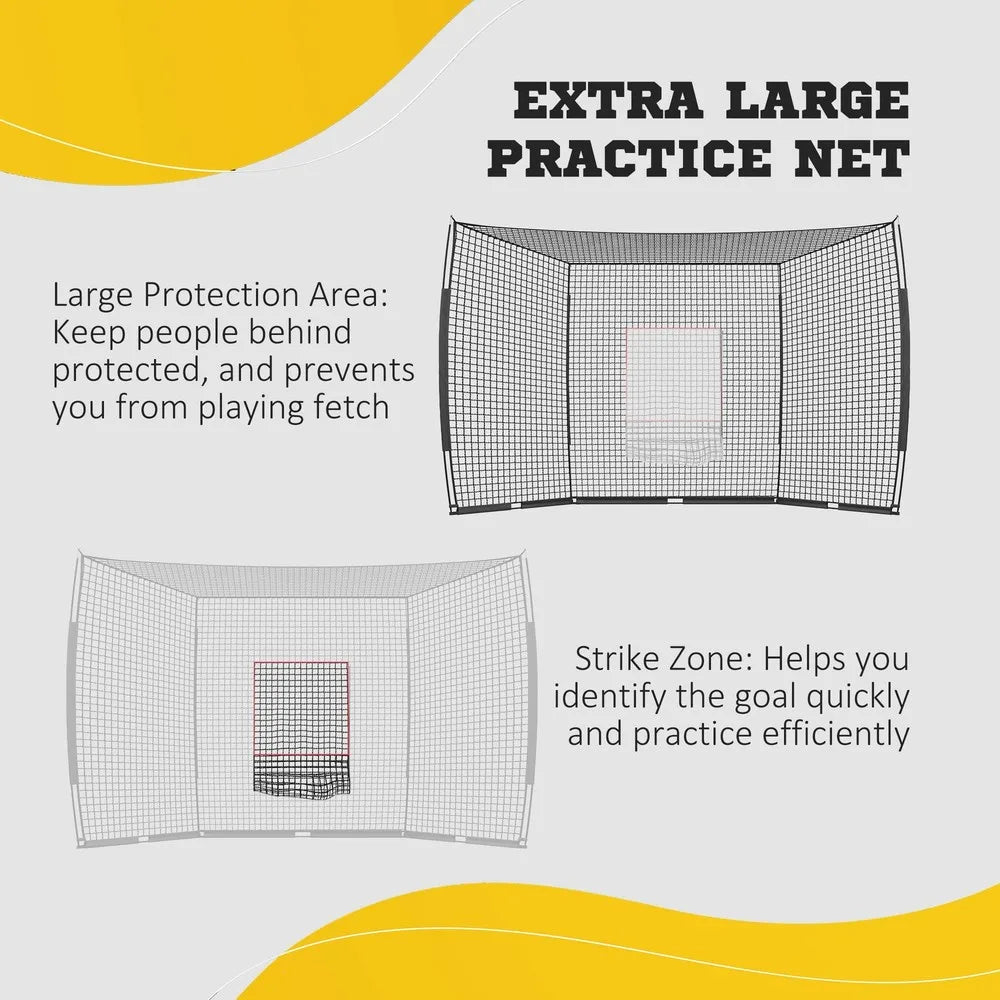 Softball and Baseball Net Set w/ Tee