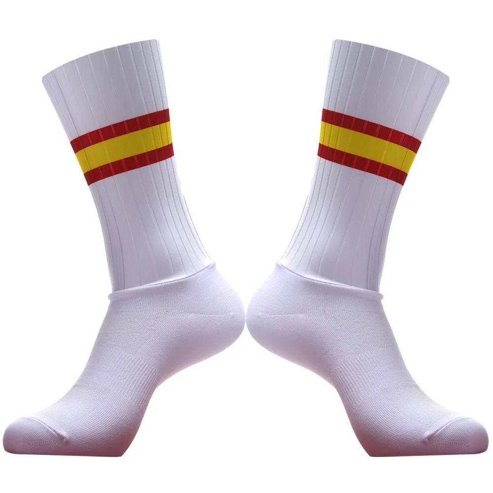 Striped Cycling Socks Non-Slip
