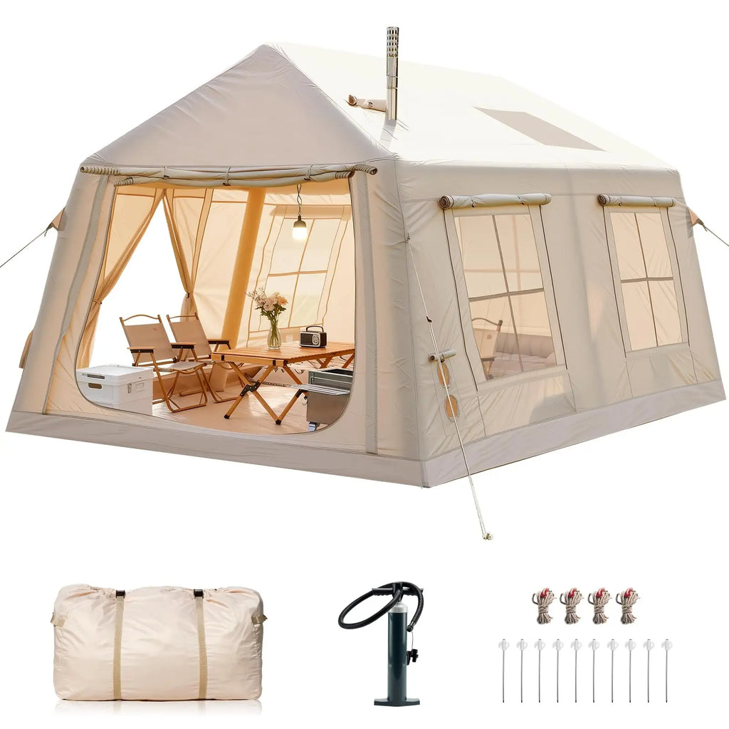 Inflatable Camping Tent With Stove