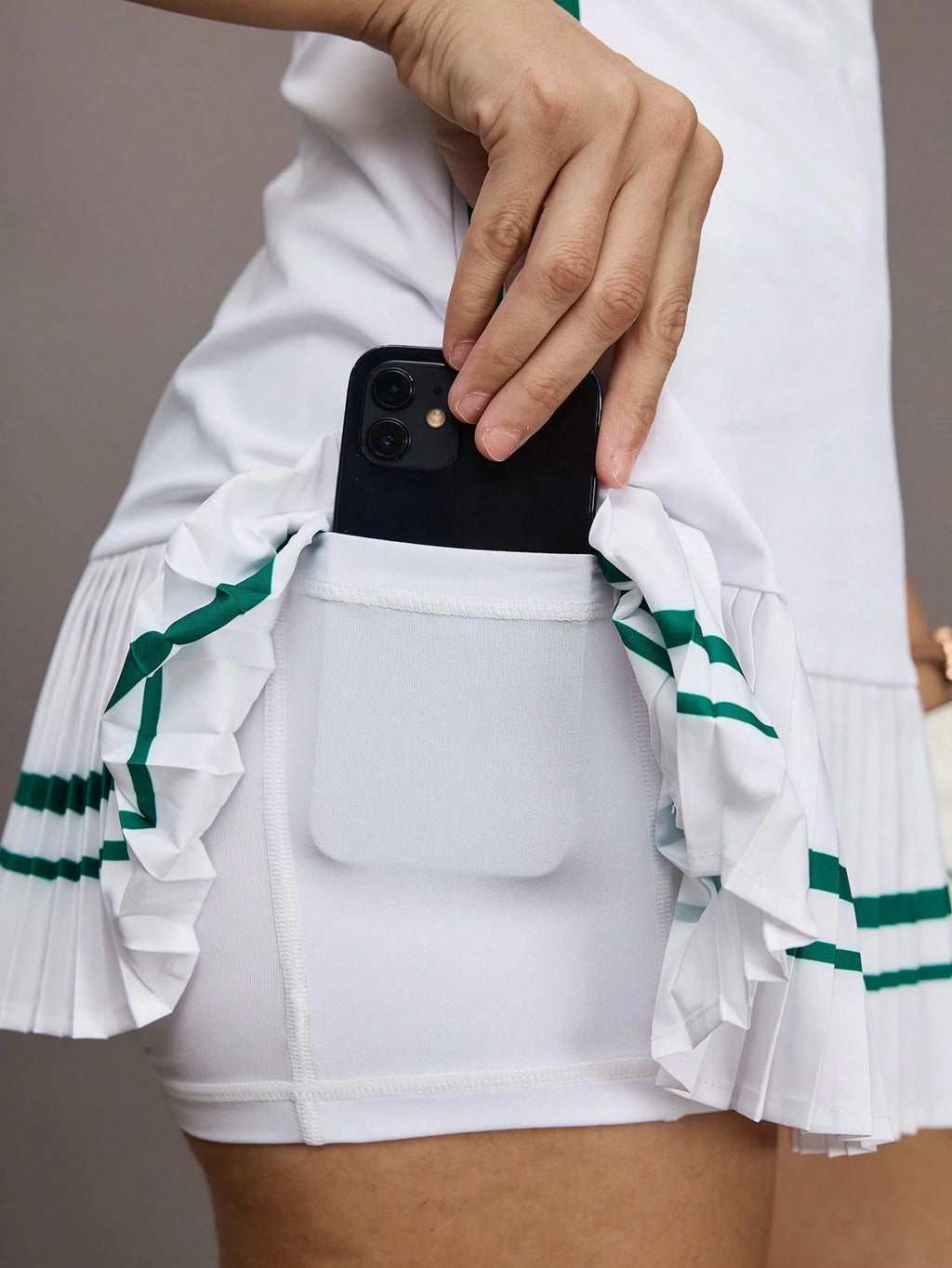 Preppy Style Sleeveless Polo Golf Tennis Dress