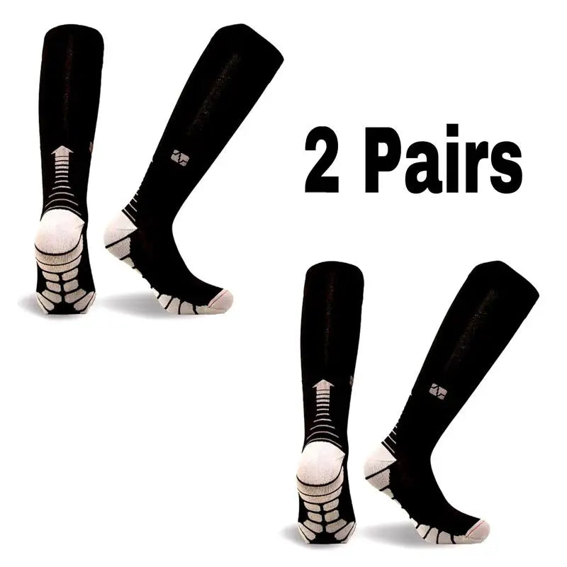 Pairs Men Compression Socks Football Soccer