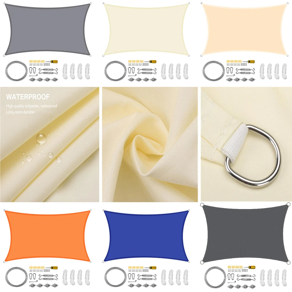 Rectangle Sun Shade Sail Canopy Awning