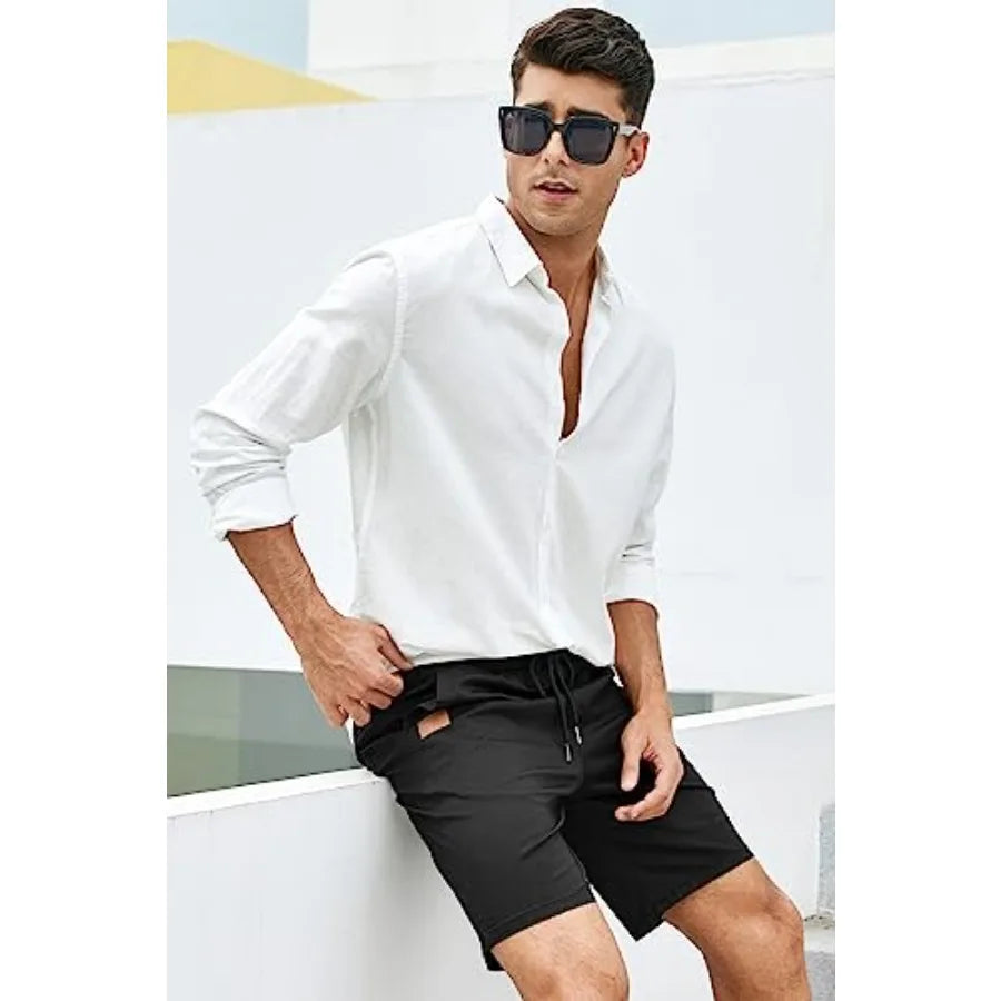Stretch Twill Chino Golf Shorts