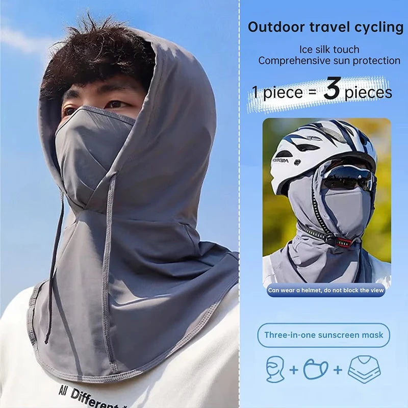 Full Face Sun Protection Hat Face Mask Outdoor Hiking and Camping UV Protection Hat Neck Protection Hat