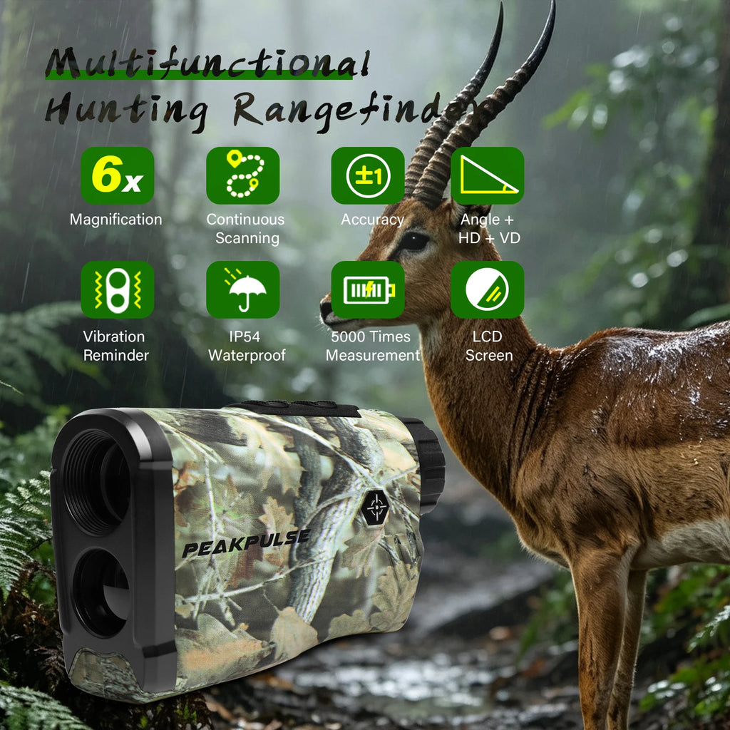 Laser Rangefinder 1300 Yards, 6X Magnification