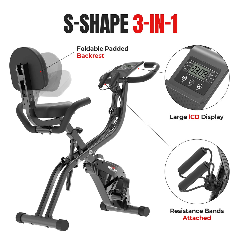 3 in 1 Folding Exercise Bike