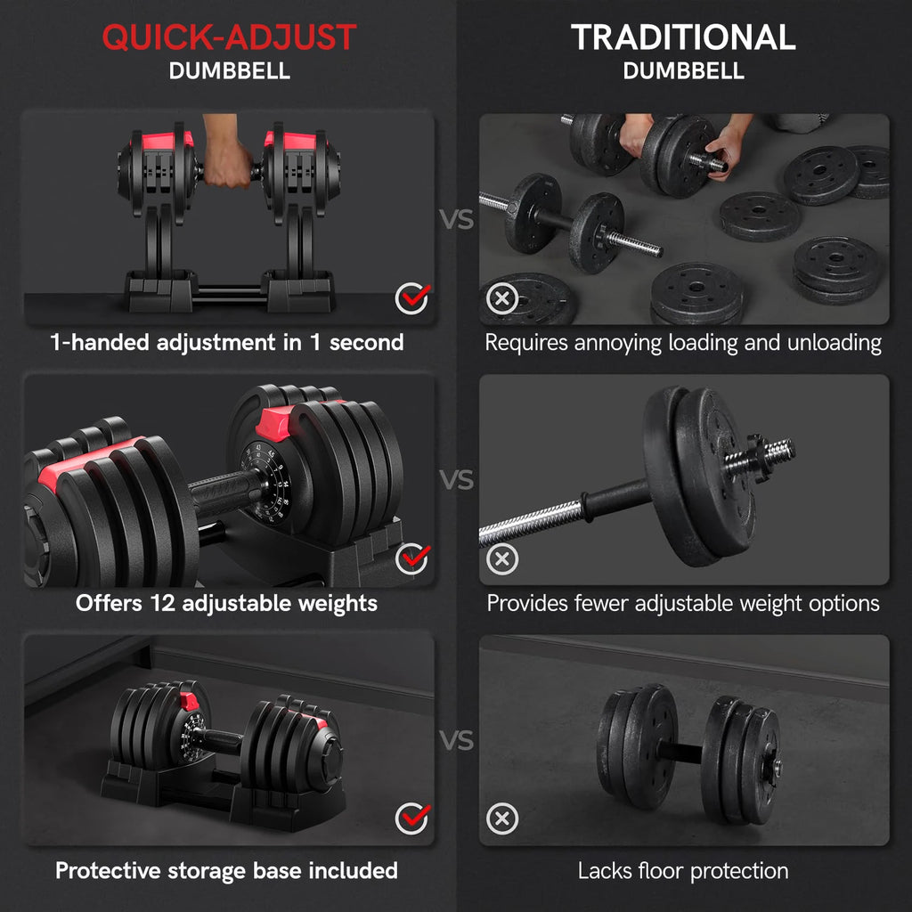 12 Free Weight Set with Connector