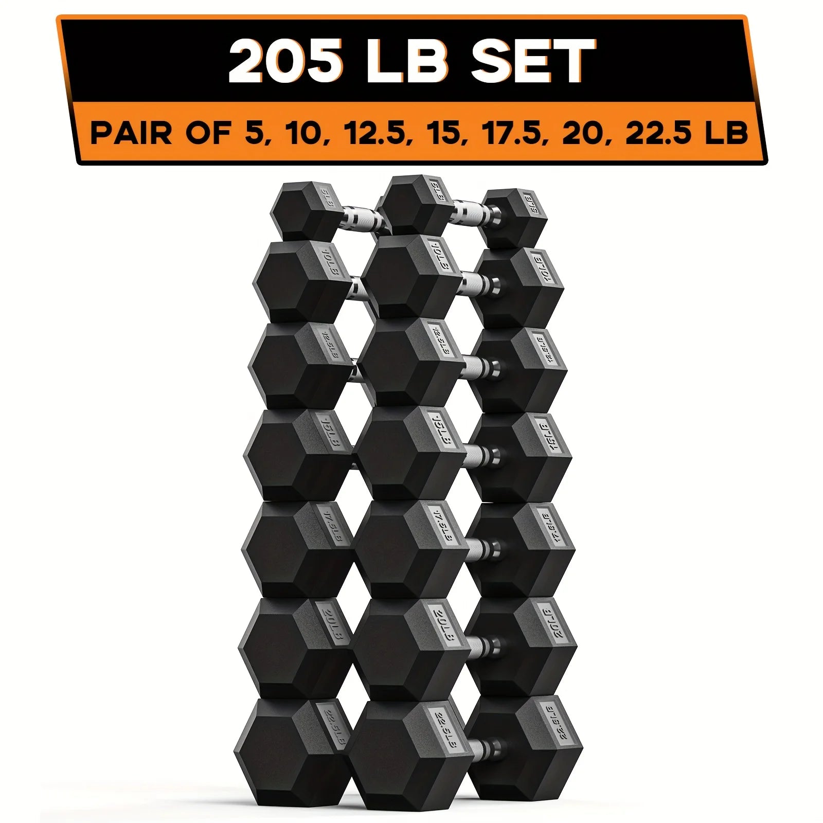 40-355LB HEX Dumbbell Set
