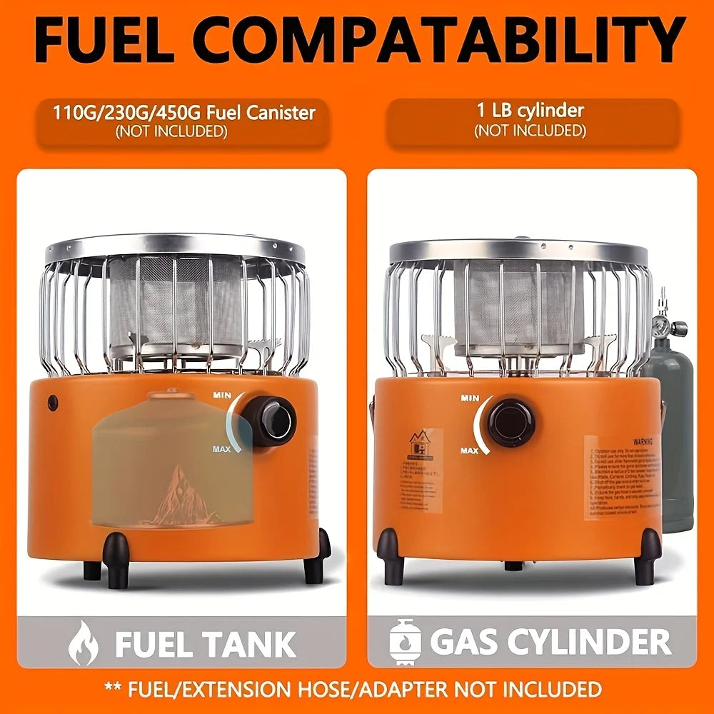 2in 1 Portable Propane Heater & Stove,