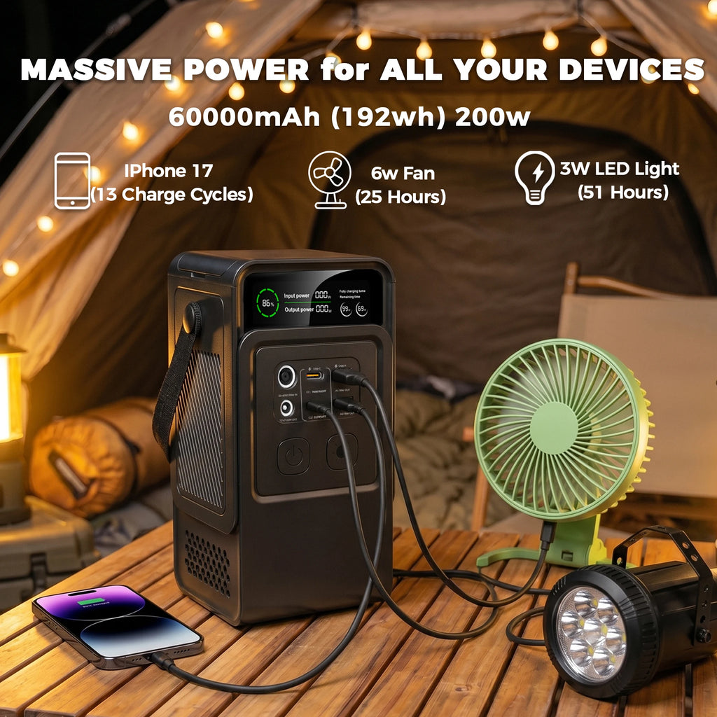 200W 500W Portable Power Station 1800W