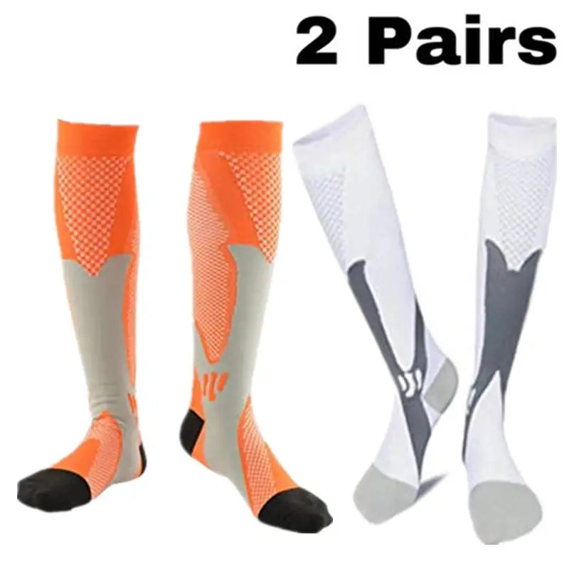 Pairs Men Compression Socks Football Soccer