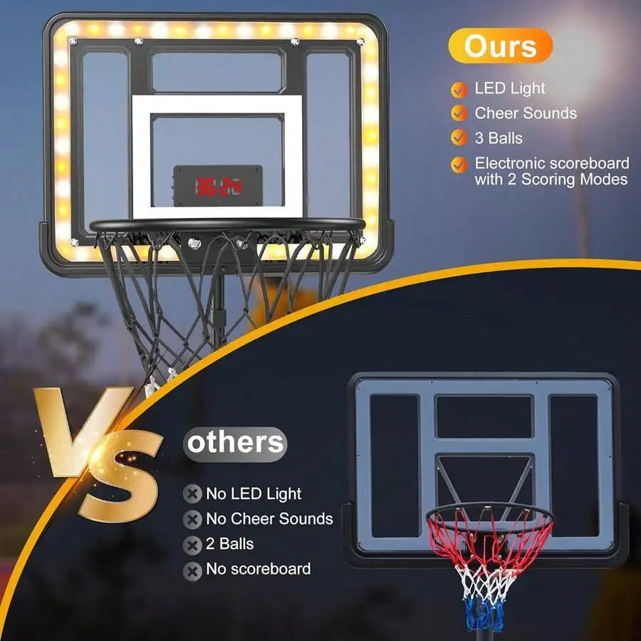 Basketball Hoop For Kids With Electronic Scoreboard