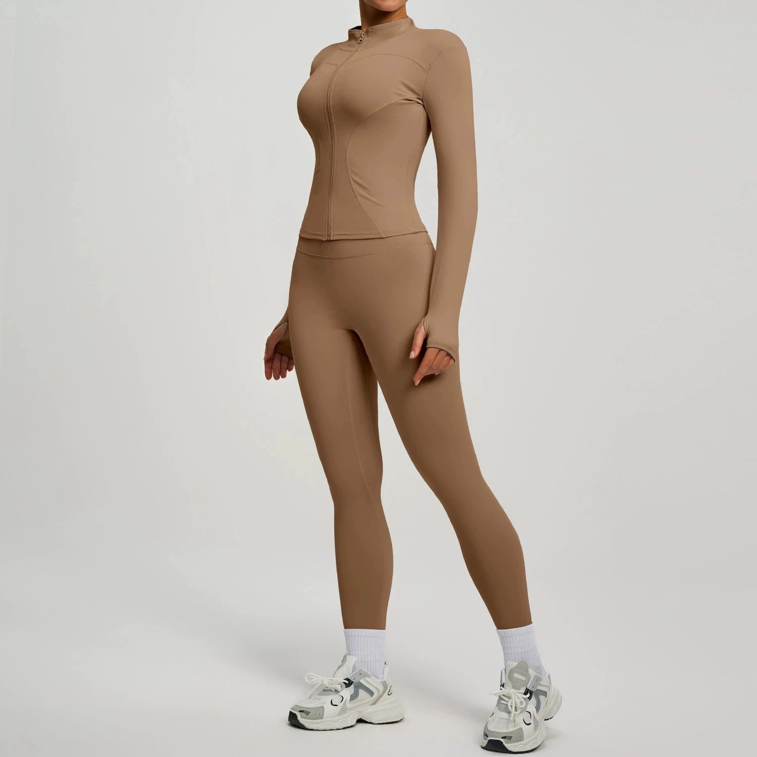 2Pcs Jacket Yoga Sets Women