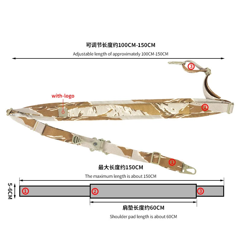 Tactical Rifle Sling Modular Strap