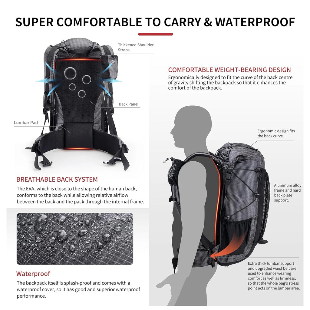 Rock Outdoor Bags 40L 60L Travel Backpacks