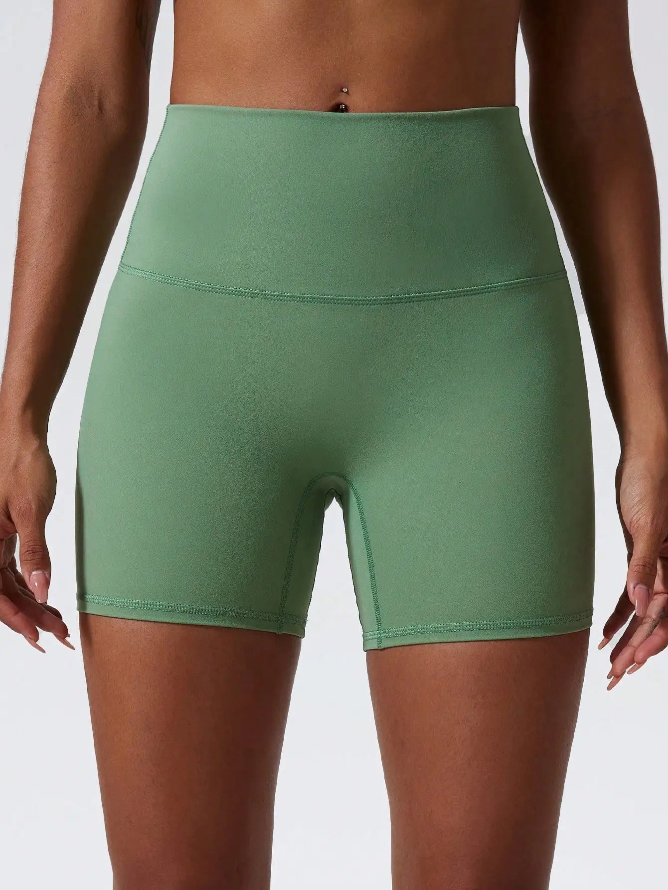 1 Piece High Stretch Nude Cycling Pants
