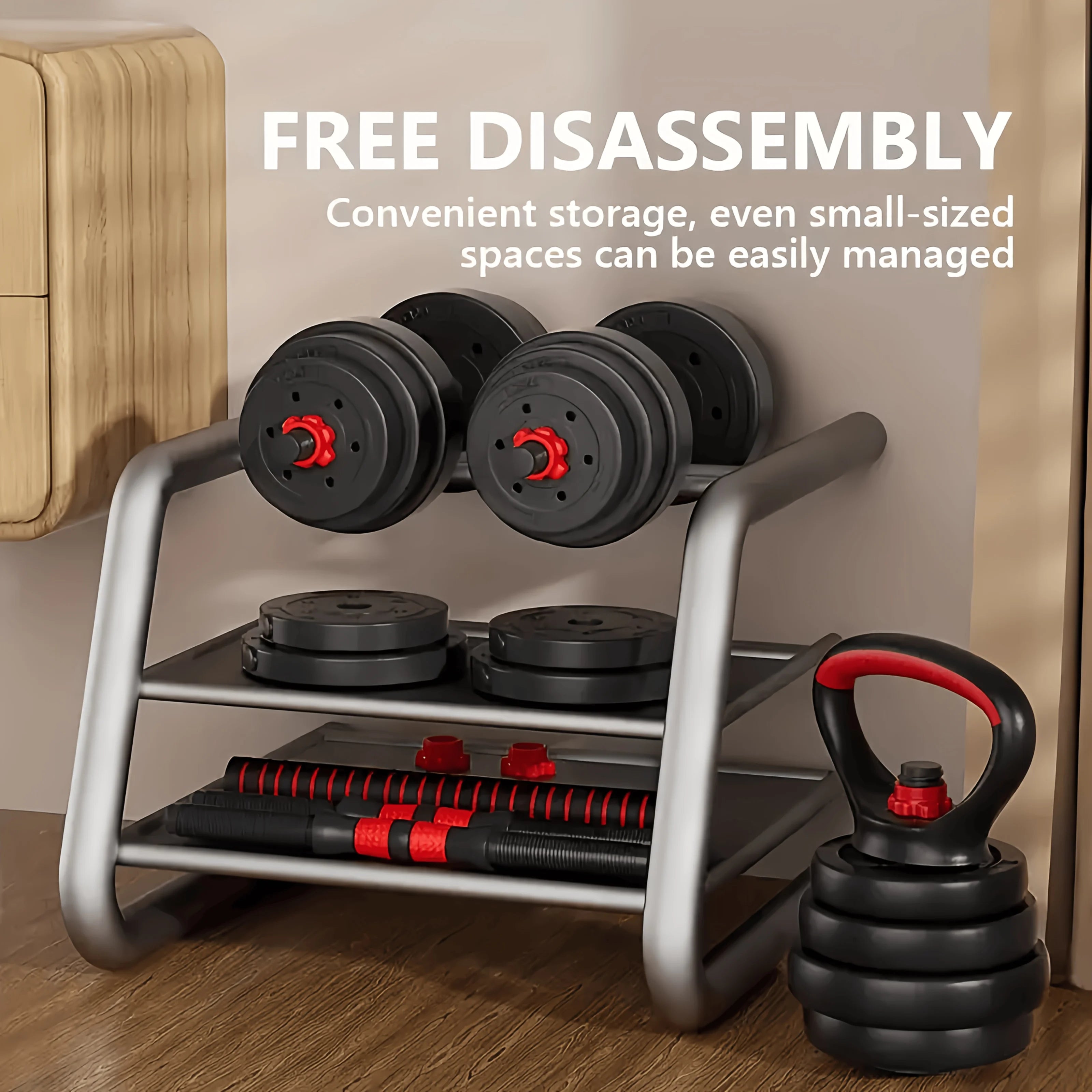 Adjustable Dumbbell Set, 90 Lbs