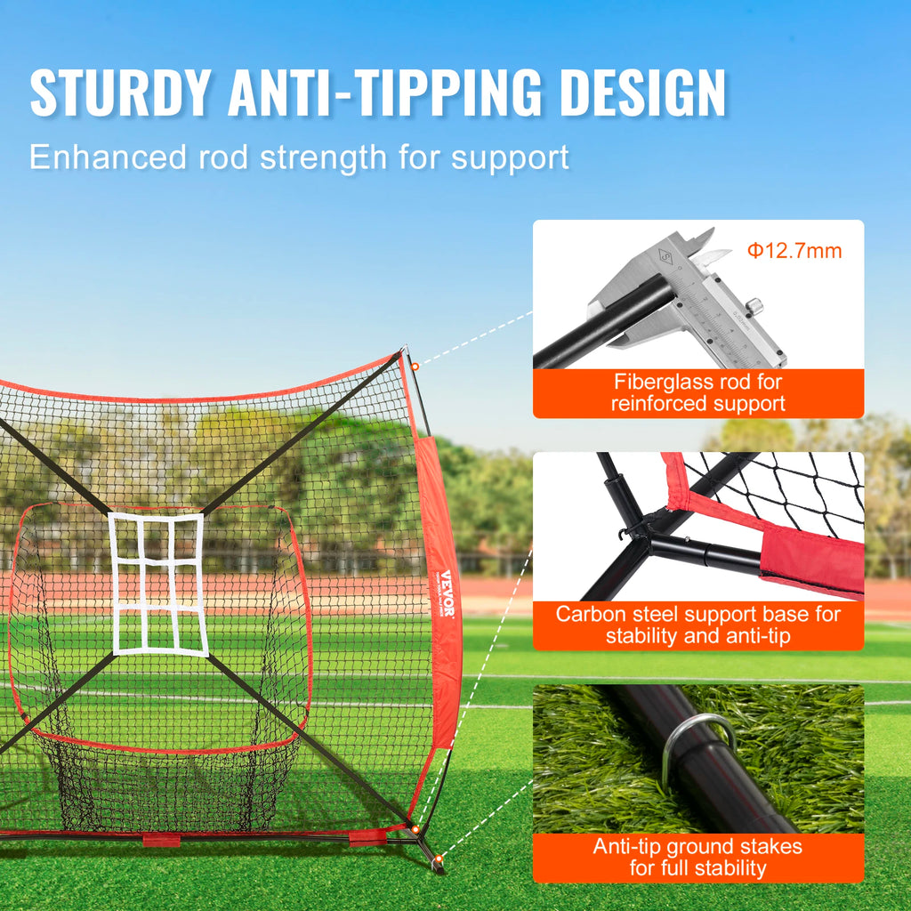 7ft x 7ft Portable Baseball  Training Net