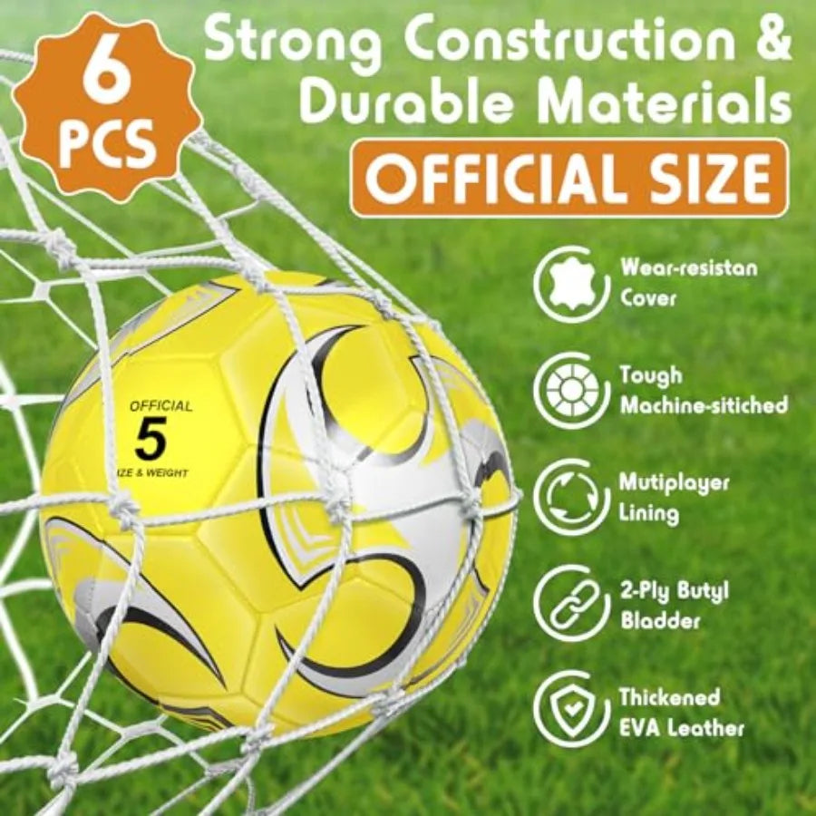 3 Deflated Soccer Balls with Pump