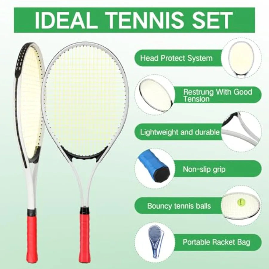 12 Pcs 27" Tennis Rackets for Adult Players