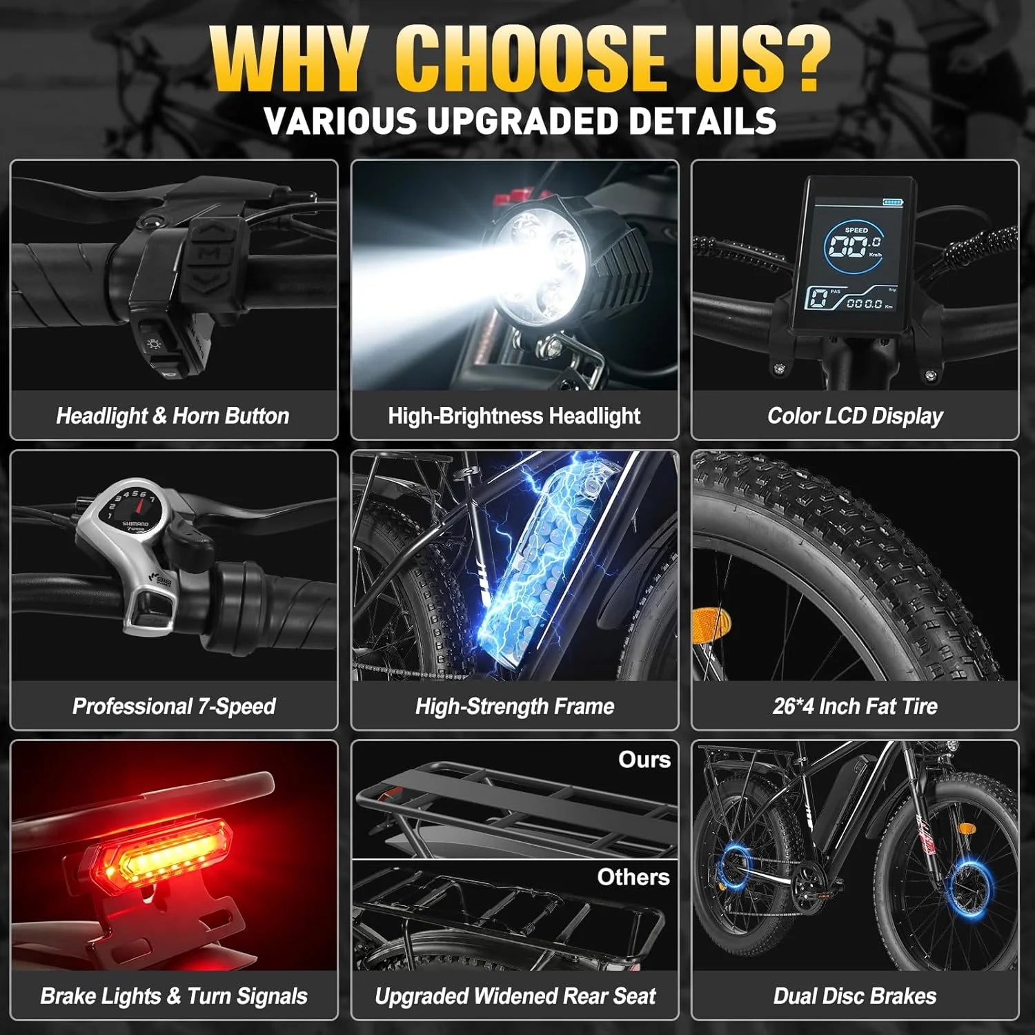 26 Inch Adult E-Bike 1000W Brushless Motor