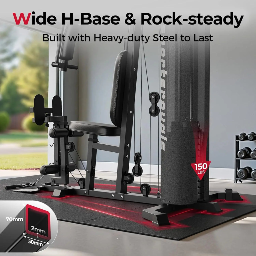 Home Gym Equipment, 150LBS Weight Stack