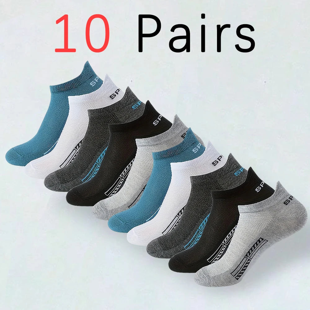 10 Pairs Men's Low Cut Ankle Socks