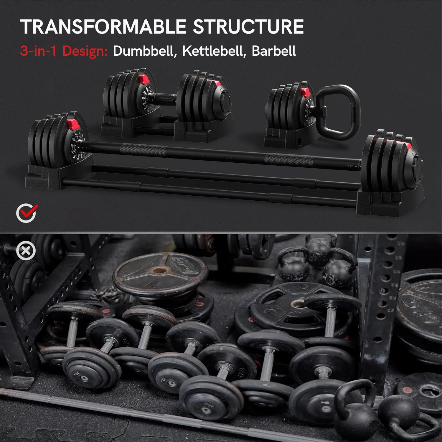 12 Free Weight Set with Connector