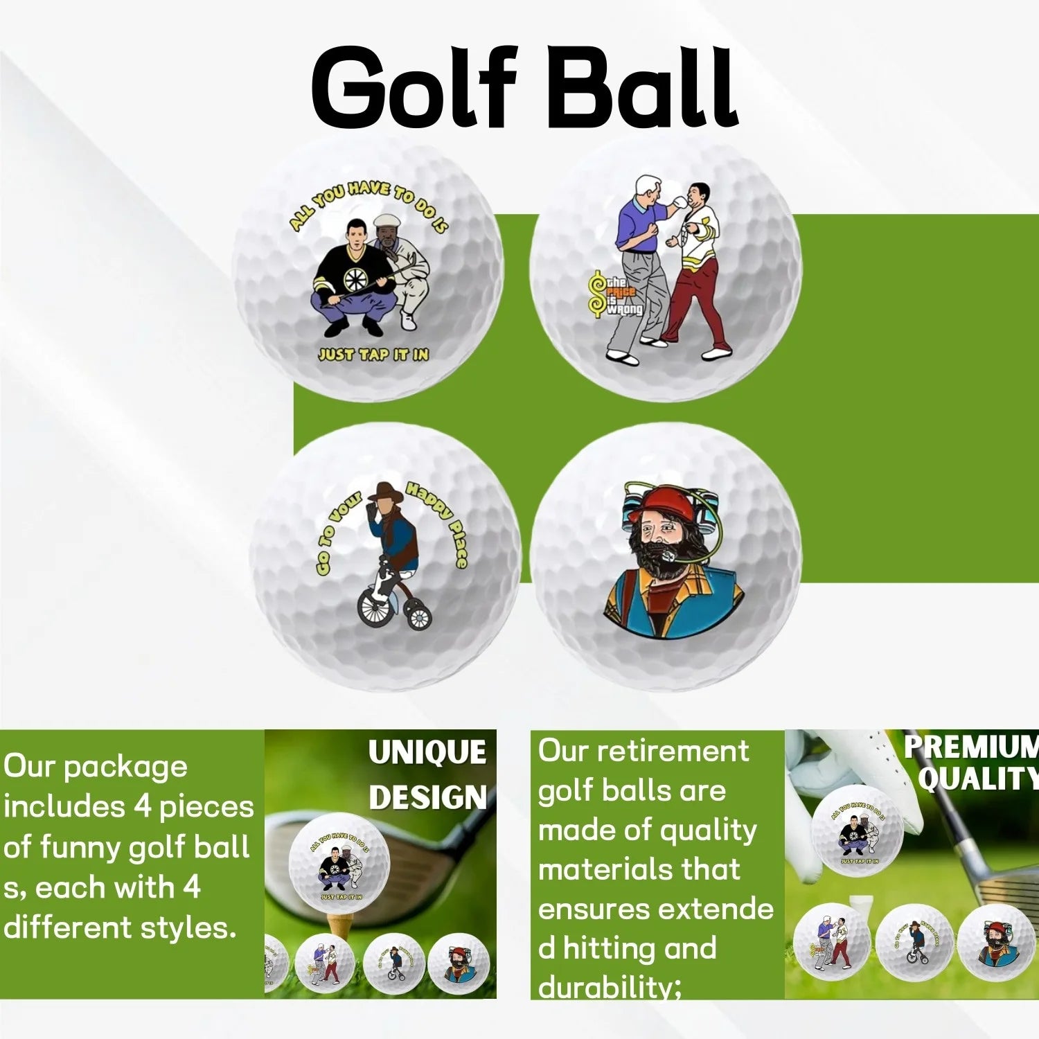 4pcs Golf Balls High Elasticity
