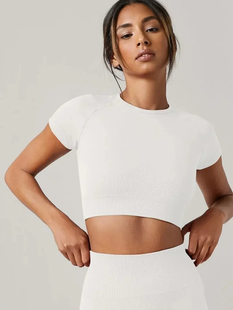 Women Yoga Top Seamless Sport T Shirts