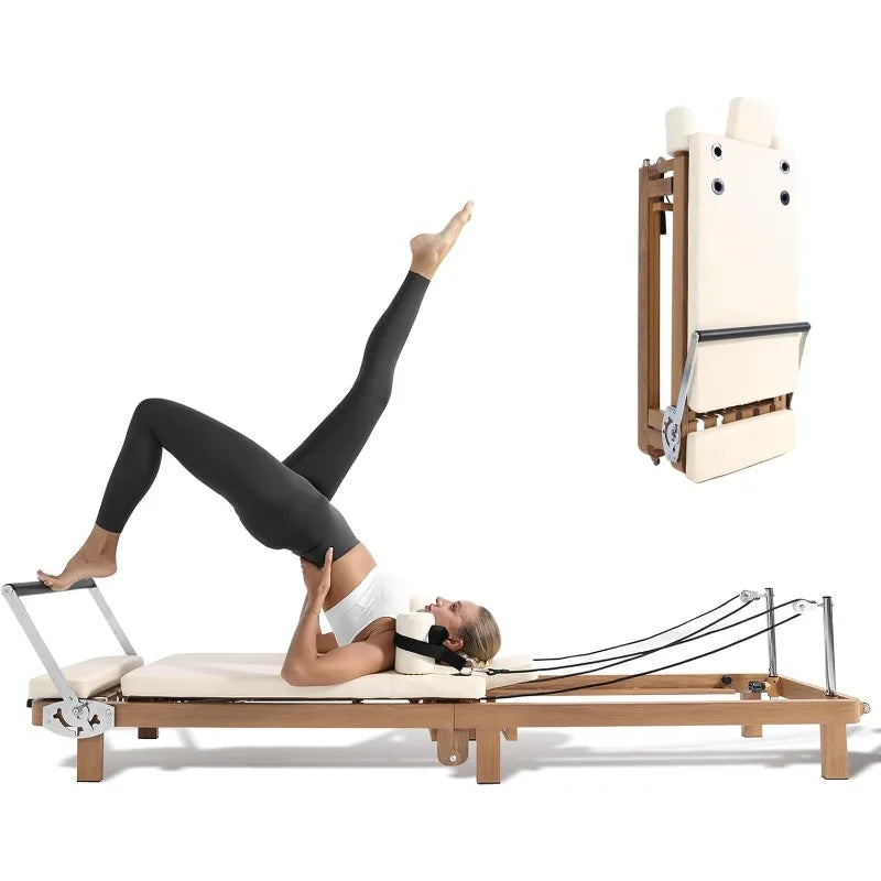 Foldable Pilates Reformer & Square Box Set
