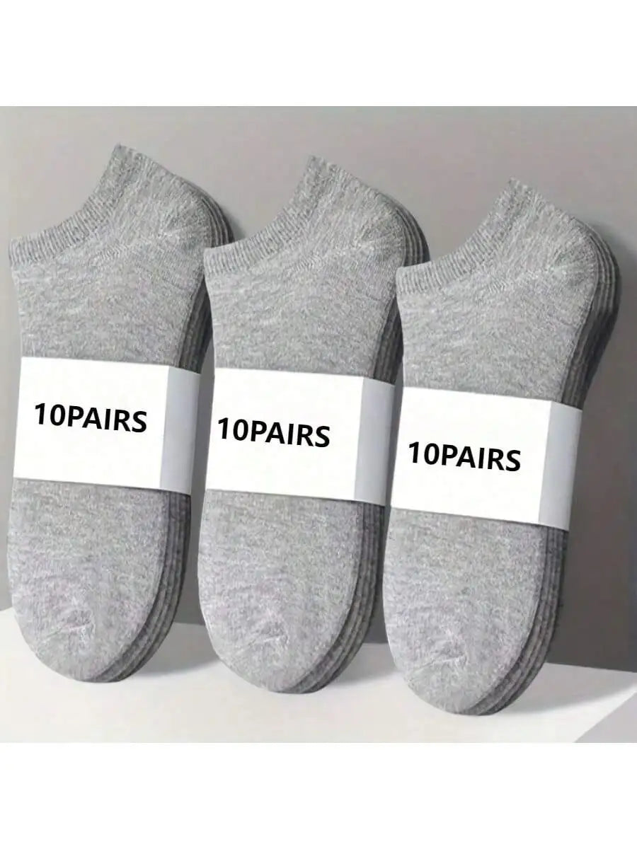 10 Pairs of Thin Unisex Ankle Socks