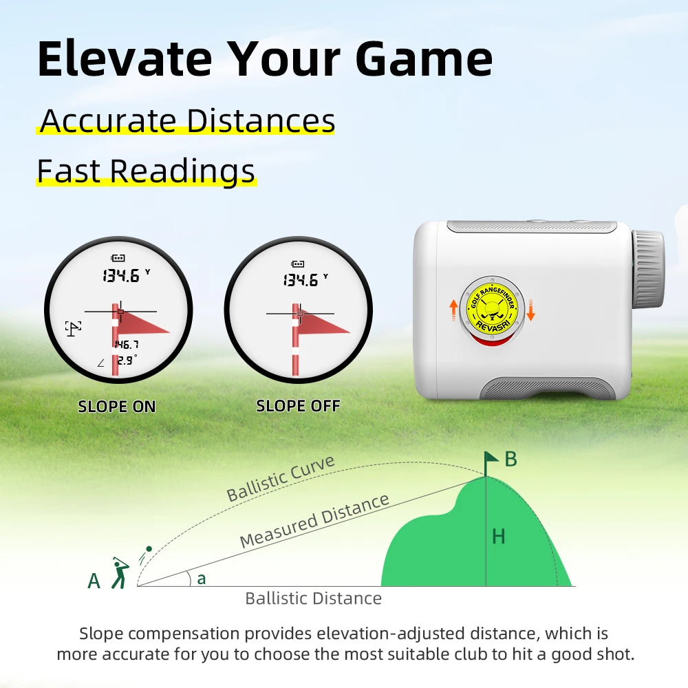 1000YDS 6x Magnification Laser Golf Rangefinder