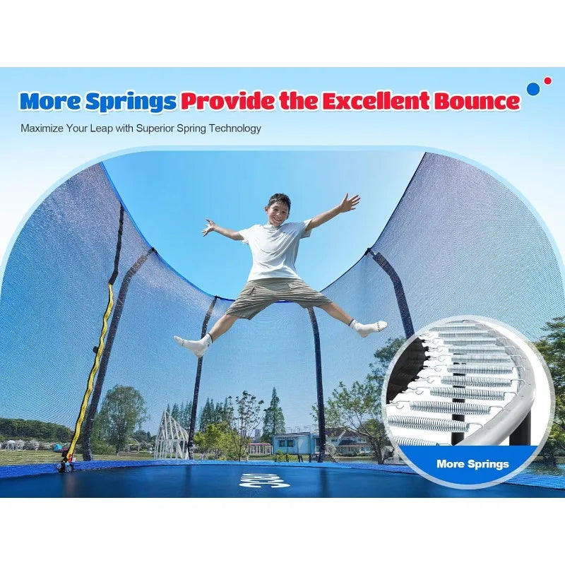 Oval Outdoor Trampoline with Safety Net
