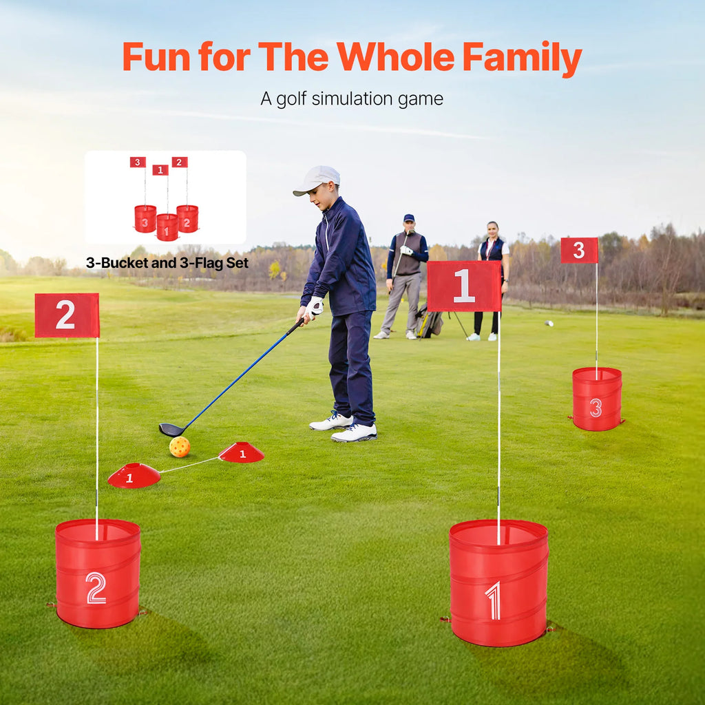 Backyard Golf Game Portable Bucket Golf Course