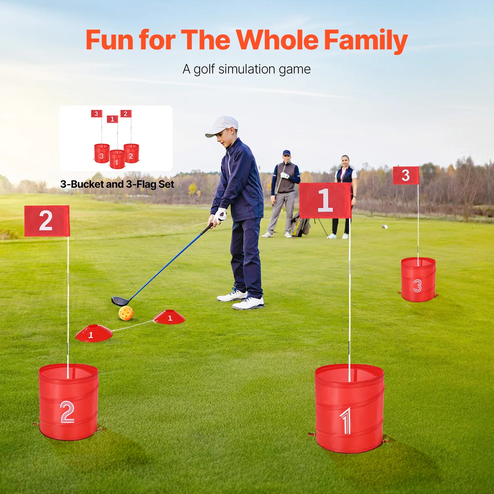 Backyard Golf Game Portable Bucket Golf Course