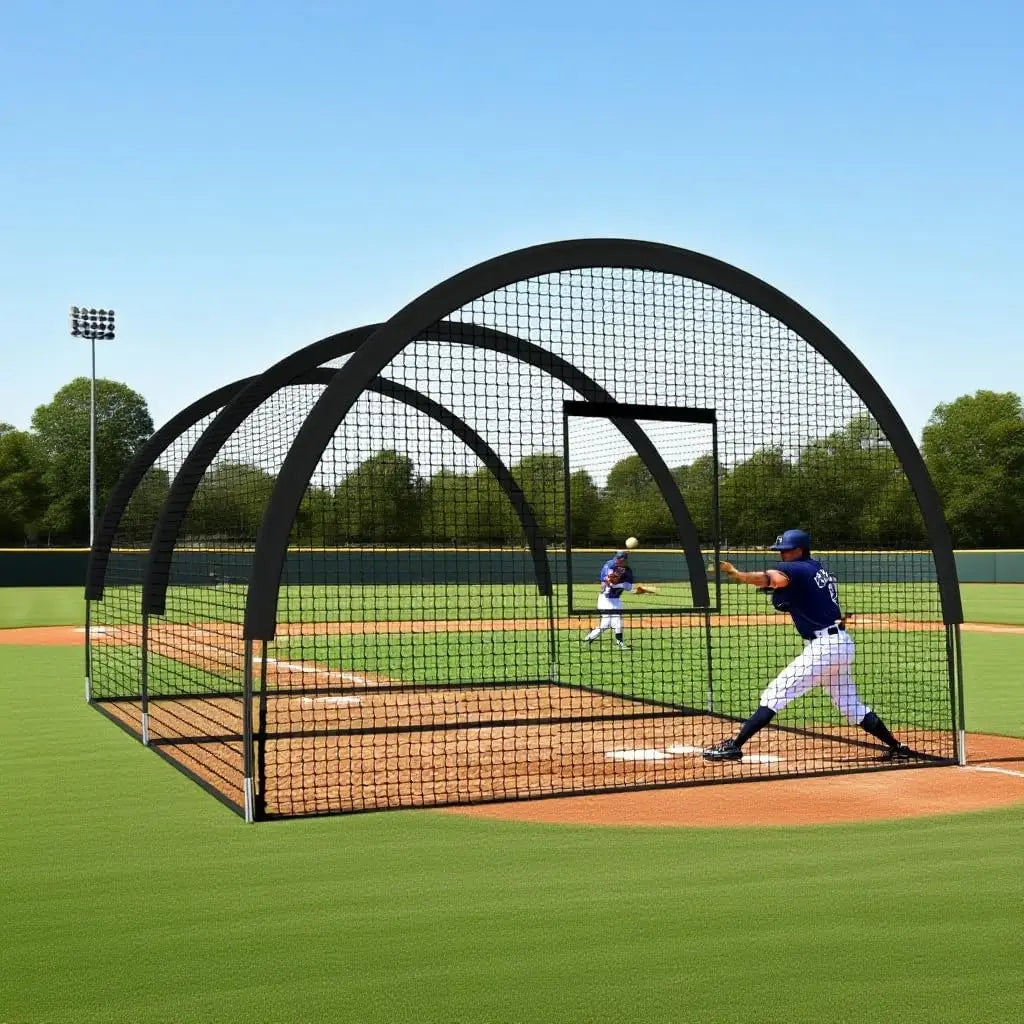 Baseball Batting Cage Pitching Machine Hole