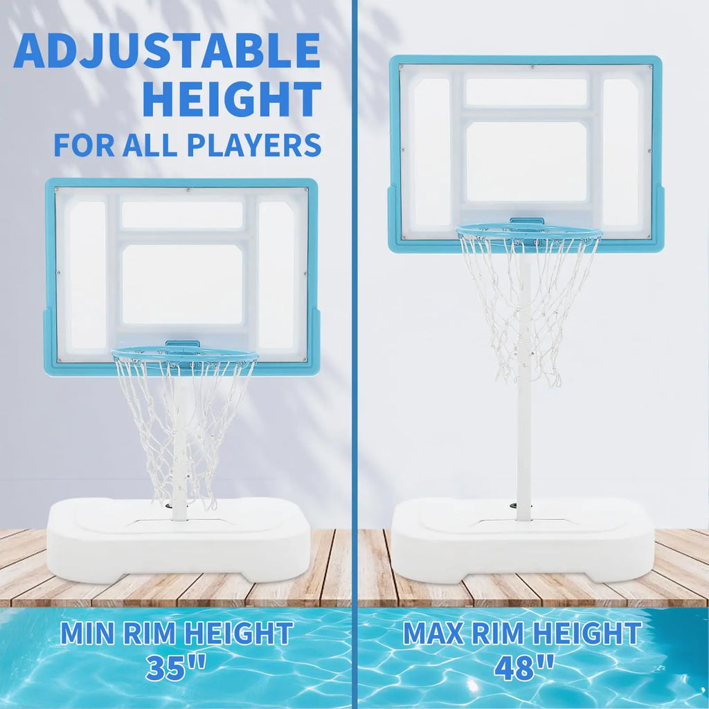 Outdoor Poolside Basketball Hoop