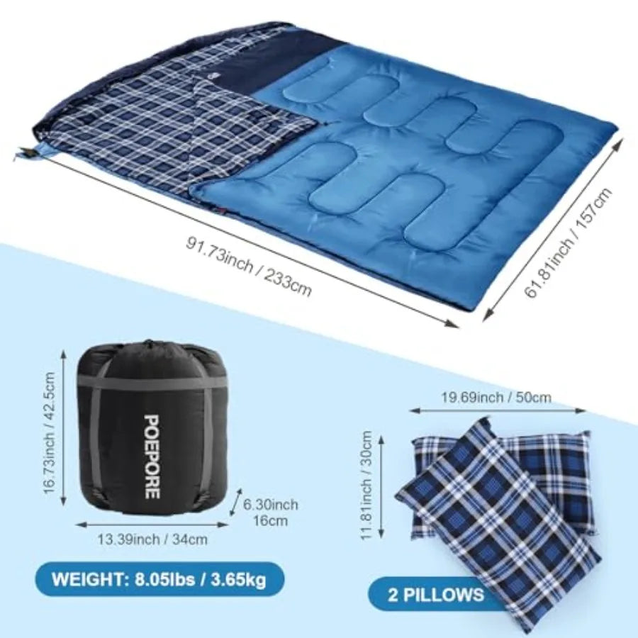 Double Sleeping Bag Flannel
