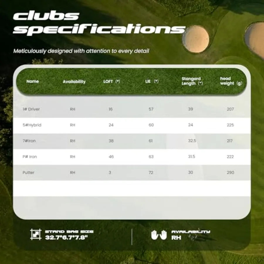 5/6/7 Pieces Golf Clubs Set - Youth
