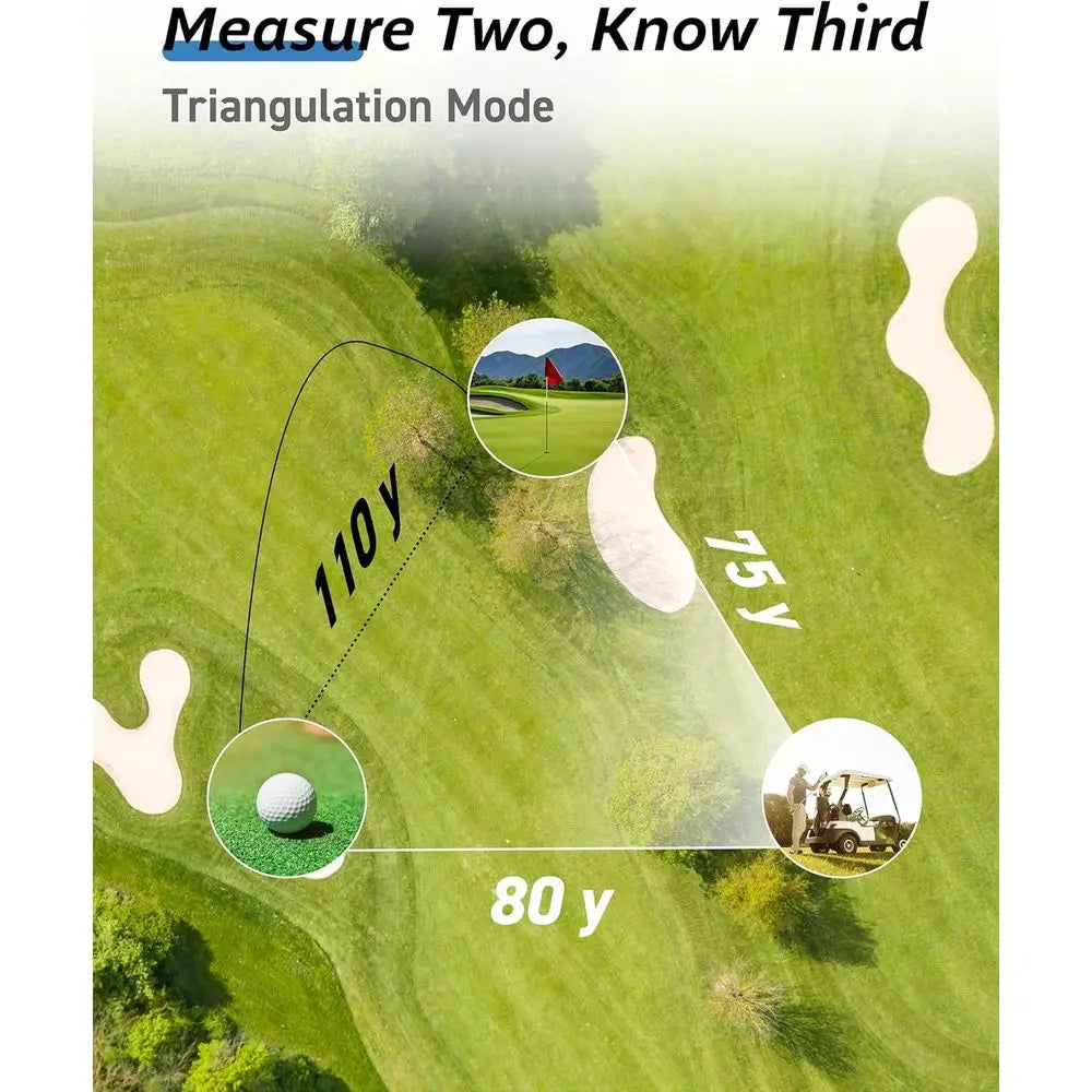 Compact 1300 Yard Laser Rangefinder with Slope