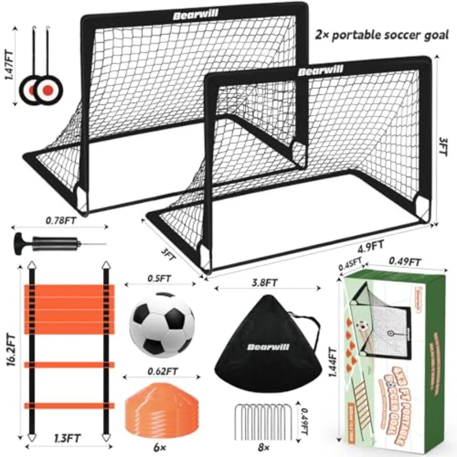Soccer Goals for Backyard Set of 2