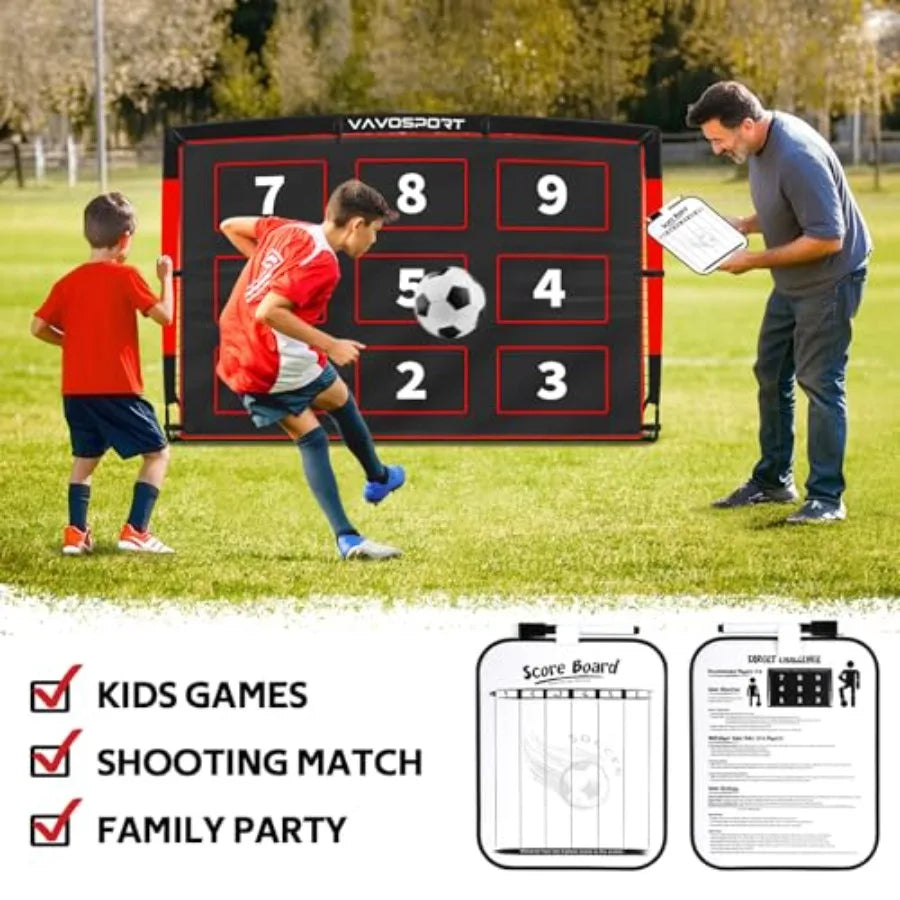 6×4ft Portable Soccer Goal and Ball, Cones