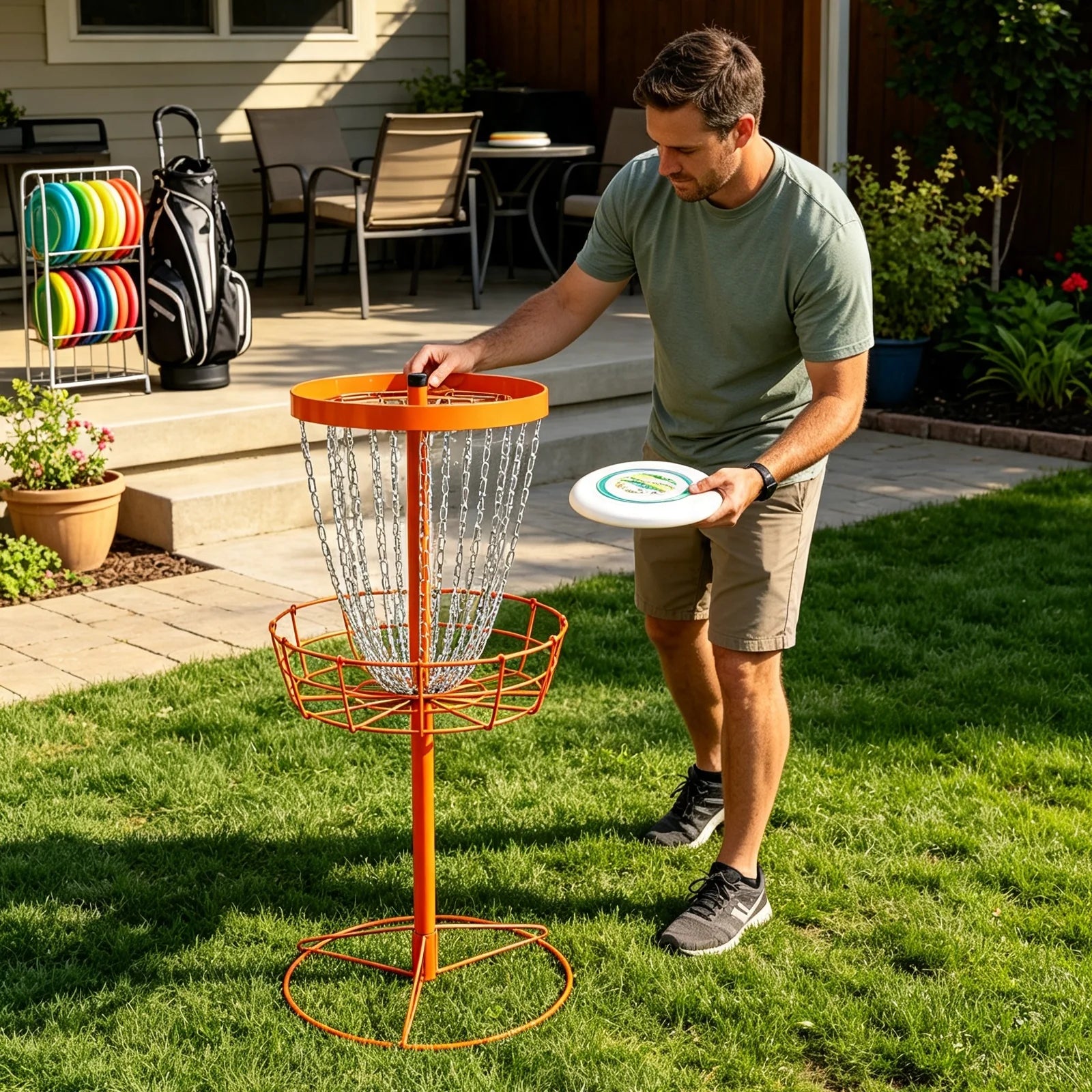 Portable Disc Golf Target 52in