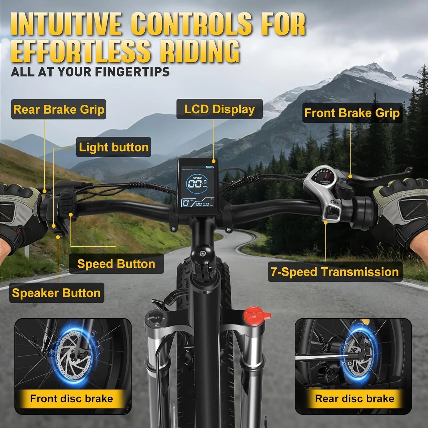 26 Inch Adult E-Bike 1000W Brushless Motor